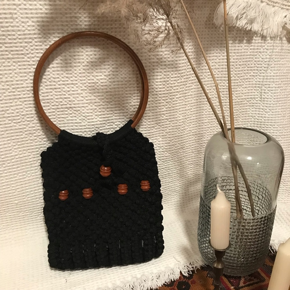 Boho macrame purse